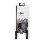 Nedis DMX kábel 110 ohm | XLR Dugó - XLR Aljzat | 3 m (COTH15012GY30)