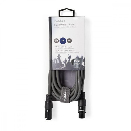 Nedis DMX kábel 110 ohm | XLR Dugó - XLR Aljzat | 3 m (COTH15012GY30)
