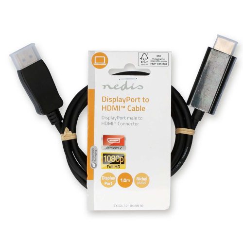 DisplayPort HDMI kábel 1m