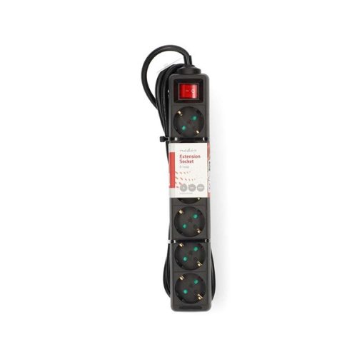 Nedis Hálózati Elosztó - 6 aljzat Kapcsolós - 5 m - 16 A