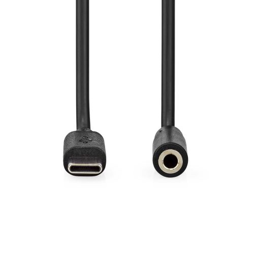 USB-C - jack audió átalakító - 1 m - Fekete