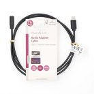 USB-C - jack audió átalakító - 1 m - Fekete