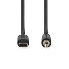 Nedis USB-C jack kábel - 3.5mm jack dugó / USB-C dugó - 1m