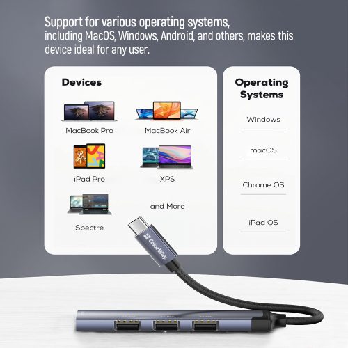 Colorway USB-C HUB - 4 port - 5 Gbps - USB2.0 - USB3.0