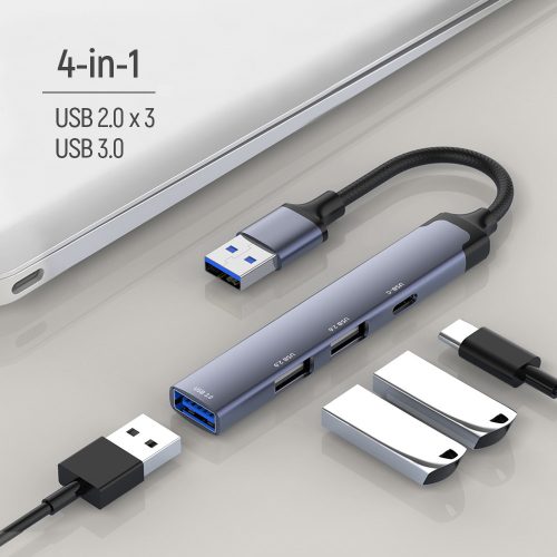 Colorway USB3.0 HUB - 4 Port - USB-C - USB2.0 - USB3.0