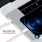 Colorway USB-C Kábel - PD 60W - 3,0A - 1m - Rózsaszín