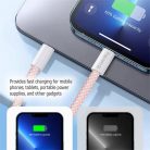 Colorway USB-C Kábel - PD 60W - 3,0A - 1m - Rózsaszín