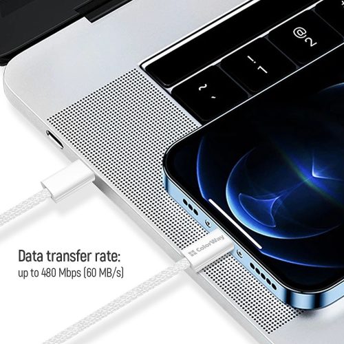 Colorway USB-C Kábel - PD 60W - 3,0A - 1m - Szürke