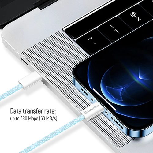 Colorway USB-C Kábel - PD 60W - 3,0A - 1m - Kék