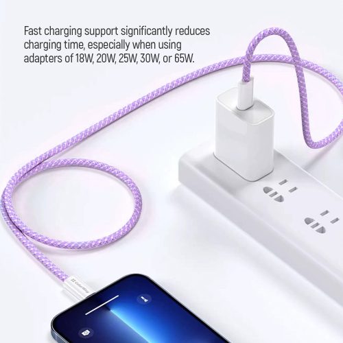Colorway USB-C Kábel - PD 60W - 3,0A - 1m - Lila