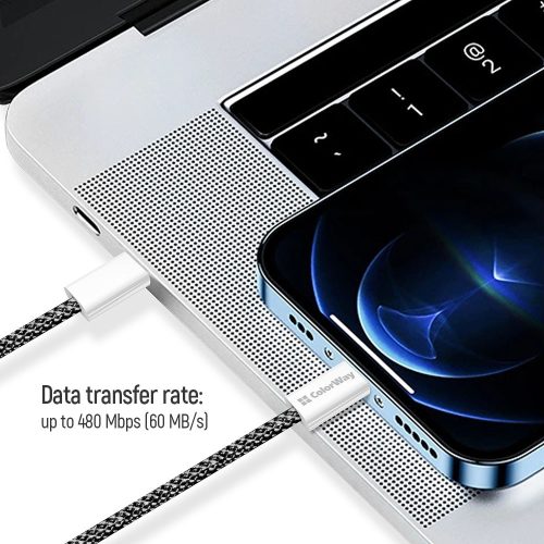 Colorway USB-C Kábel - PD 60W - 3,0A - 1m - Fekete