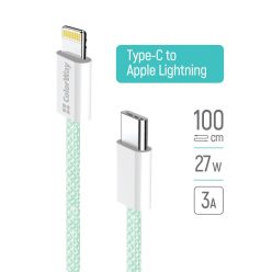   Colorway USB-C - Apple Lightning Kábel - PD 27W - 1m - Zöld