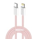 Colorway USB-C - Apple Lightning Kábel - PD 27W - 1m - Rózsaszín