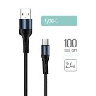 Colorway USB - USB-C Kábel - 2,4A 1m Fekete