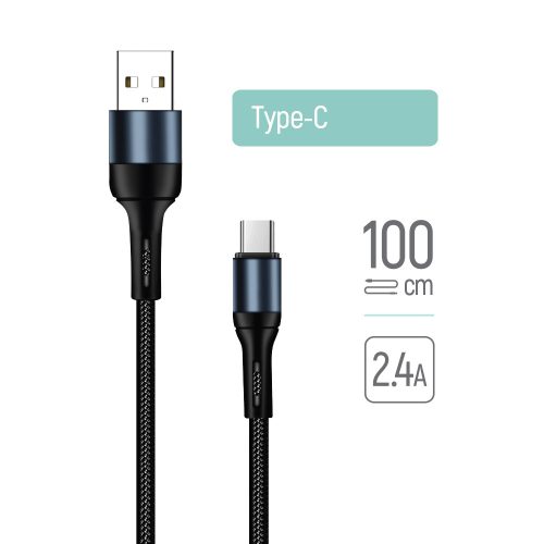 Colorway USB - USB-C Kábel - 2,4A 1m Fekete