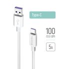 Colorway USB - USB Type-C Kábel - 5A 1m Fehér