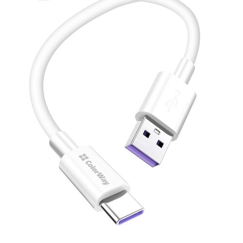 Colorway USB - USB Type-C Kábel - 5A 1m Fehér