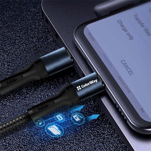 Colorway Apple Lightning Kábel - 2,4A - 1m - Fekete