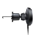 COLORWAY Autós töltő, MagSafe 360°-os légtelenítő 15W fekete vezeték nélküli autós töltő,  légtelenítő 15W fekete