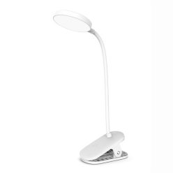   COLORWAY Asztali LED lámpa, Flexible & Clip 2 beépített akkumulátorral Fehér (CW-DL10FCB-W)