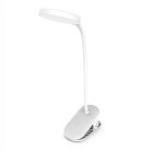 COLORWAY Asztali LED lámpa, Flexible & Clip 2 beépített akkumulátorral Fehér (CW-DL10FCB-W)