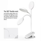 COLORWAY Asztali LED lámpa, Flexible & Clip 2 beépített akkumulátorral Fehér (CW-DL10FCB-W)