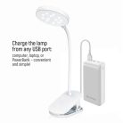 COLORWAY Asztali LED lámpa, Flexible & Clip 2 beépített akkumulátorral Fehér (CW-DL10FCB-W)