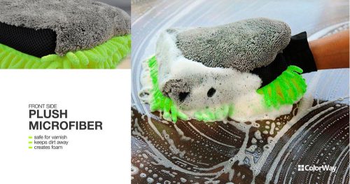 Colorway mikroszálas autómosó kesztyű - Kétoldalas