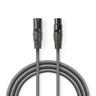 Nedis szimmetrikus XLR kábel | XLR dugó / XLR aljzat | 10 m