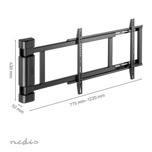 NEDIS TVWM5860BK motoros fali konzol, 32-75",  képernyősúly max. 60 kg, faltáv:56mm, távirányító