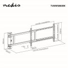 NEDIS TVWM5860BK motoros fali konzol, 32-75",  képernyősúly max. 60 kg, faltáv:56mm, távirányító