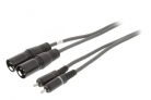 Nedis XLR - RCA kábel - 2x XLR dugó - 2x RCA 1,5m