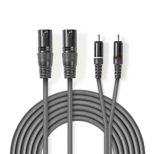 Nedis XLR - RCA kábel - 2x XLR dugó - 2x RCA 1,5m