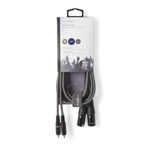 Nedis XLR - RCA kábel - 2x XLR dugó - 2x RCA 1,5m