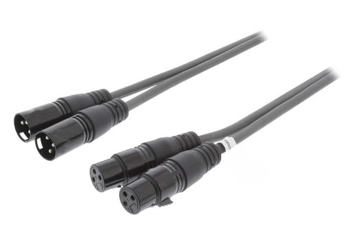 Nedis szimmetrikus XLR kábel | 2x XLR Dugó - 2x XLR Aljzat | 3 m