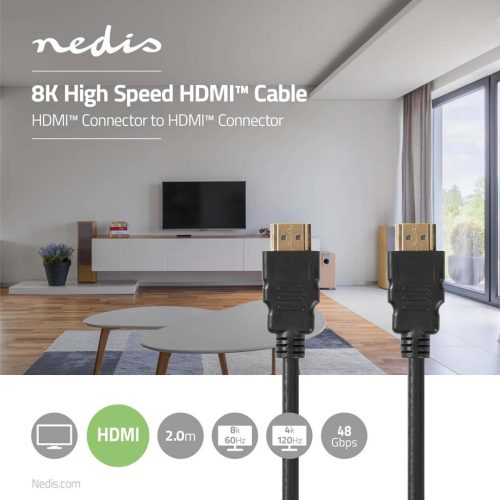 Nedis HDMI kábel - eARC - 8K 60Hz - HDR - 2m