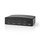 Aktív Toslink Optikai Switch - 4 Bemenet - Távirányító