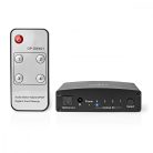 Aktív Toslink Optikai Switch - 4 Bemenet - Távirányító