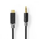 USB-C - jack kábel - 3.5mm jack dugó - 1m