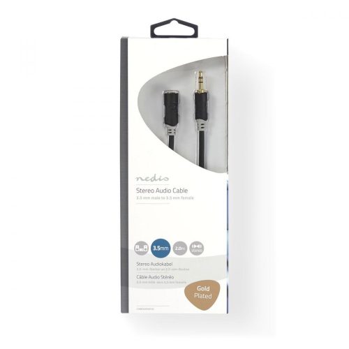 Nedis Sztereo audio 3,5mm jack hosszabbító kábel 2m
