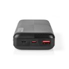 Nedis 20000 mAh Powerbank - 18 W USB-C PD - USB-A QC