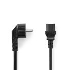 Hálózati tápkábel IEC-320-C13, 10A, 3x 1,5 mm2