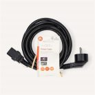 Hálózati tápkábel IEC-320-C13, 10A, 3x 1,5 mm2