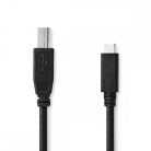 USB-C - USB-B kábel - Nyomtatókábel - 1 m