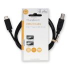 USB-C - USB-B kábel - Nyomtatókábel - 1 m