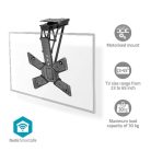 Nedis TVCM5850BK motoros mennyezeti / plafon TV / monitor állvány / tartó konzol, 23-65", dönthető, forgatható, WIFI