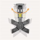 Nedis TVCM5850BK motoros mennyezeti / plafon TV / monitor állvány / tartó konzol, 23-65", dönthető, forgatható, WIFI