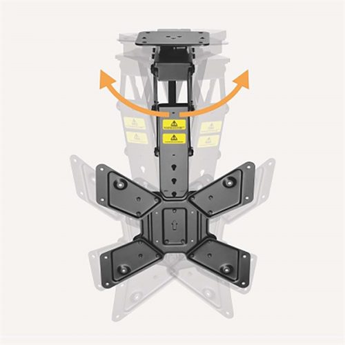 Nedis TVCM5850BK motoros mennyezeti / plafon TV / monitor állvány / tartó konzol, 23-65", dönthető, forgatható, WIFI