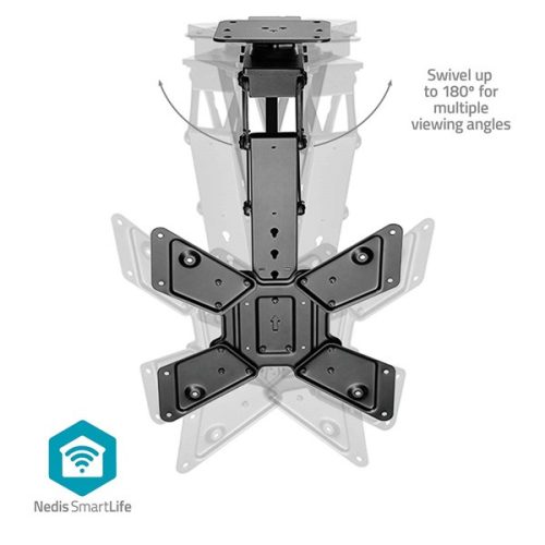 Nedis TVCM5850BK motoros mennyezeti / plafon TV / monitor állvány / tartó konzol, 23-65", dönthető, forgatható, WIFI