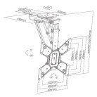 Nedis TVCM5850BK motoros mennyezeti / plafon TV / monitor állvány / tartó konzol, 23-65", dönthető, forgatható, WIFI
